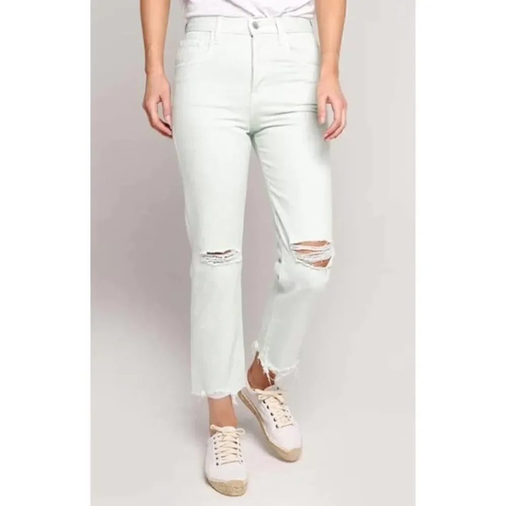 J. Brand Spearmint Destruct Wayne Crop Jeans NWT Sz. 28